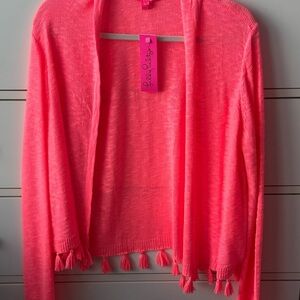 Lilly Pulitzer Faretta Cardigan in Lilly’s Coral XL NWT
